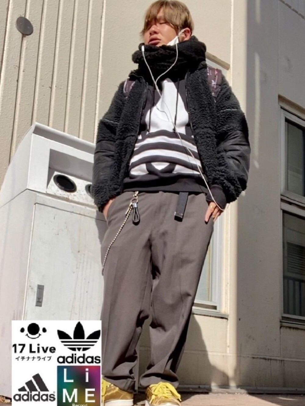 LiME(松尾 頼武)作曲家さんの「ジャケット [Jacket] アディダスオリジナルス（adidas）」を使ったコーディネート