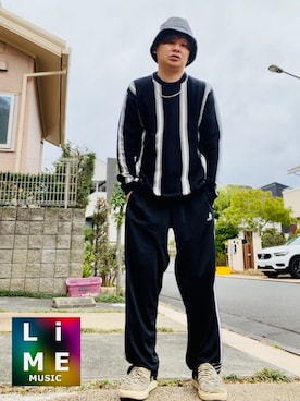 LiME(松尾 頼武)作曲家さん(メンズ・164cm)の春コーディネート