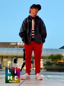 LiME(松尾 頼武)作曲家さん(メンズ・164cm)の春コーディネート