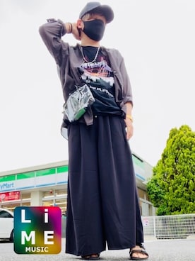 「シアーシャツ」｜LiME(松尾 頼武)作曲家さん（メンズ・164cm・30代）の春コーディネート