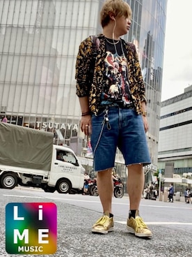 「Herschel Supply（ハーシェルサプライ）のアイテム」を使った、LiME(松尾 頼武)作曲家さん（メンズ・164cm）の夏コーディネート