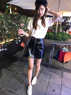 「PULL&BEAR（プルアンドベア）のアイテム（帽子）」を使った、Nicoleさん（レディース・174cm）の秋コーディネート