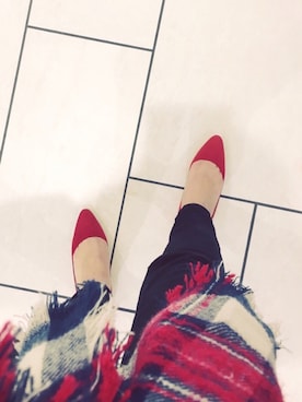 「Manolo Blahnik（マノロ・ブラニク）のアイテム（パンプス）」を使った、yukoさん（レディース・154cm）の冬コーディネート