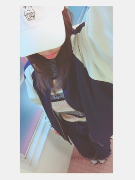 「アイテム（キャップ）」を使った、じょんちゃん。さん（レディース・172cm・10代）の冬コーディネート