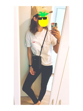 「ANAP（アナップ）のアイテム（キャップ）」を使った、じょんちゃん。さん（レディース・174cm）の夏コーディネート