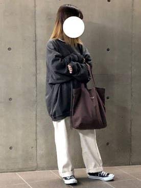 「flaner（フラネ）のアイテム（パンツ）」を使った、まいりさん（レディース・149cm）の秋コーディネート