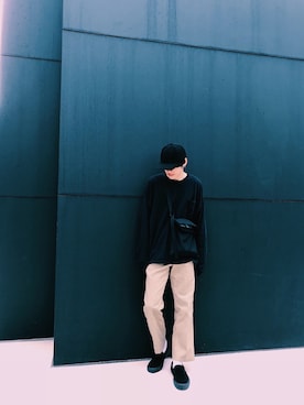 「N.HOOLYWOOD」｜「アイテム（チノパンツ）」を使った、uk.さん（メンズ・177cm）の秋コーディネート