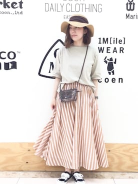 「coen」｜coenいのくまさん（レディース・157cm）の春コーディネート