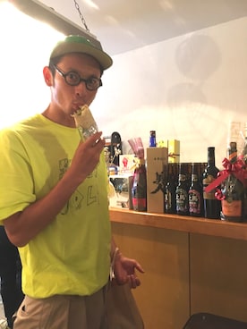 「LQQK STUDIO（ルックスタジオ）のアイテム（帽子）」を使った、junya_kasugaさん（メンズ・180cm）の秋コーディネート