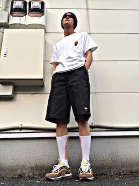「いいね返し」｜「アイテム（ニットキャップ/ビーニー）」を使った、🔥ナカムラ🔥【今日から相互します】さん（メンズ・183cm）の夏コーディネート