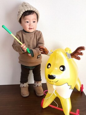 tetsuさん（キッズ・70cm）の冬コーディネート