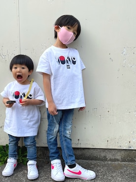 「babyGAP（babyGAP）のアイテム」を使った、Rena＆Sheenaさん（キッズ・110cm）の春コーディネート