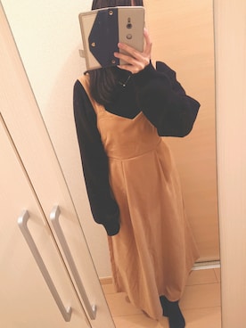 「frames RAY CASSIN（フレームスレイカズン）のアイテム（ワンピース/ドレス）」を使った、ごまさん（レディース・157cm）の冬コーディネート