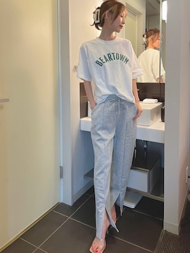 「スクエアトゥ」｜「アイテム（スウェットパンツ）」を使った、chixxさん（レディース・165cm）の夏コーディネート