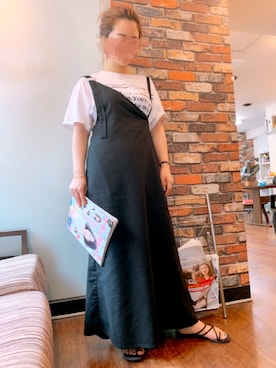 「Aunt Marie's（アントマリーズ）のアイテム（サンダル）」を使った、keiei*さん（レディース・157cm）の夏コーディネート