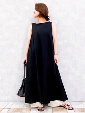 「Aunt Marie's（アントマリーズ）のアイテム（ショルダーバッグ）」を使った、keiei*さん（レディース・158cm）の夏コーディネート