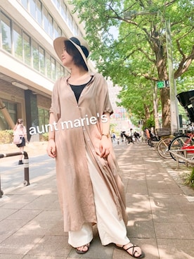 「Aunt Marie's（アントマリーズ）のアイテム（その他パンツ）」を使った、keiei*さん（レディース・158cm）の夏コーディネート