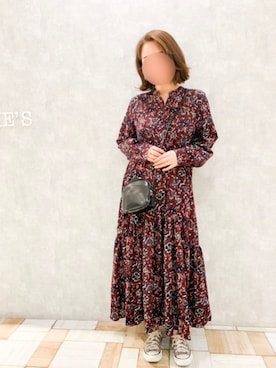 「Aunt Marie's（アントマリーズ）のアイテム（ショルダーバッグ）」を使った、keiei*さん（レディース・160cm）の秋コーディネート