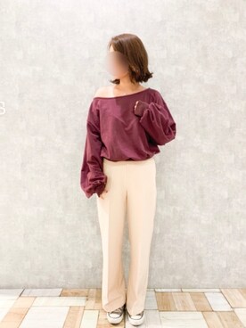 「Aunt Marie's（アントマリーズ）のアイテム（その他パンツ）」を使った、keiei*さん（レディース・160cm）の秋コーディネート