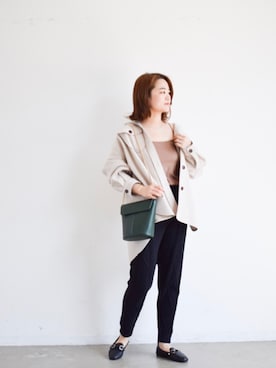 「Aunt Marie's（アントマリーズ）のアイテム（バッグ）」を使った、keiei*さん（レディース・158cm）の秋コーディネート