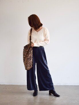 「Libra Cue（リブラ キュー）のアイテム（バッグ）」を使った、keiei*さん（レディース・158cm）の秋コーディネート
