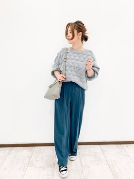 「アントマリーズ」｜「アイテム（スラックス）」を使った、keiei*さん（レディース・158cm）の秋コーディネート