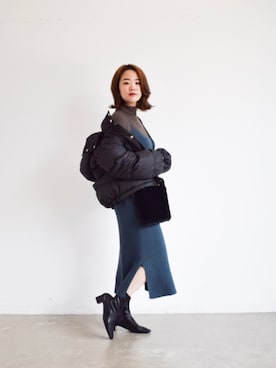 「Aunt Marie's（アントマリーズ）のアイテム（ニット/セーター）」を使った、keiei*さん（レディース・158cm）の秋コーディネート