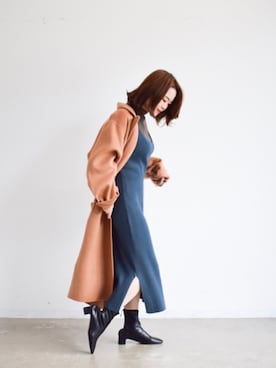 「Libra Cue（リブラ キュー）のアイテム（ジャケット/アウター）」を使った、keiei*さん（レディース・158cm）の秋コーディネート