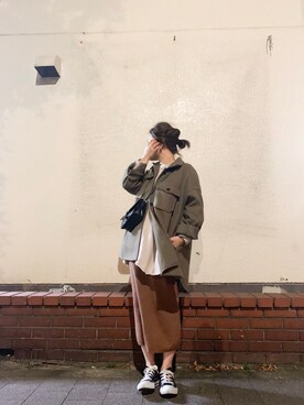 「アントマリーズ」｜「アイテム（カバーオール）」を使った、keiei*さん（レディース・158cm）の秋コーディネート