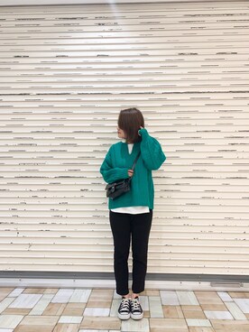 「Aunt Marie's（アントマリーズ）のアイテム（Tシャツ/カットソー）」を使った、keiei*さん（レディース・158cm）の冬コーディネート