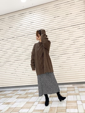 「flowriri（フロウリリ）のアイテム」を使った、keiei*さん（レディース・158cm）の冬コーディネート