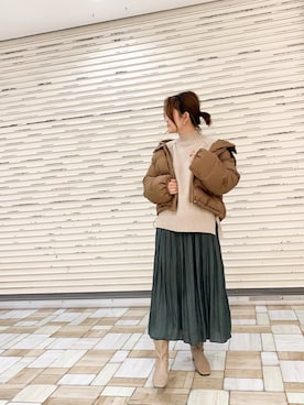 「Aunt Marie's（アントマリーズ）のアイテム（スカート）」を使った、keiei*さん（レディース・158cm）の冬コーディネート