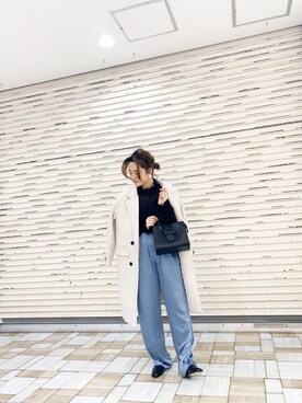 「Aunt Marie's（アントマリーズ）のアイテム（ショルダーバッグ）」を使った、keiei*さん（レディース・158cm）の冬コーディネート