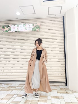「シフォンブラウス」｜「アイテム（ジャケット/アウター）」を使った、keiei*さん（レディース・158cm）の冬コーディネート