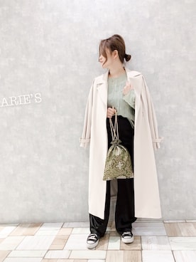 「Aunt Marie's（アントマリーズ）のアイテム（その他パンツ）」を使った、keiei*さん（レディース・158cm）の春コーディネート