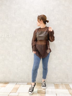 「flowriri（フロウリリ）のアイテム」を使った、keiei*さん（レディース・158cm）の春コーディネート