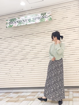 「Aunt Marie's（アントマリーズ）のアイテム（スカート）」を使った、keiei*さん（レディース・158cm）の春コーディネート