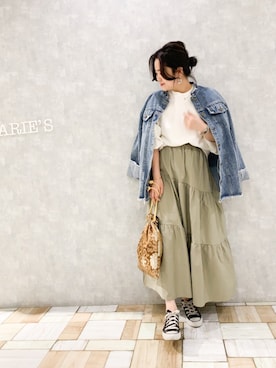 「VIS（ビス）のアイテム（アクセサリー）」を使った、keiei*さん（レディース・158cm）の春コーディネート