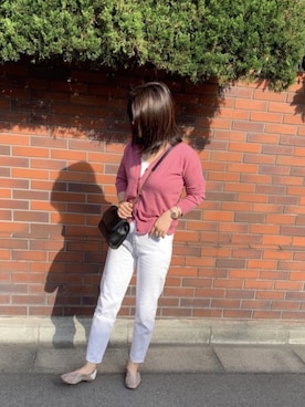 「Aunt Marie's（アントマリーズ）のアイテム（ニット/セーター）」を使った、keiei*さん（レディース・158cm）の春コーディネート