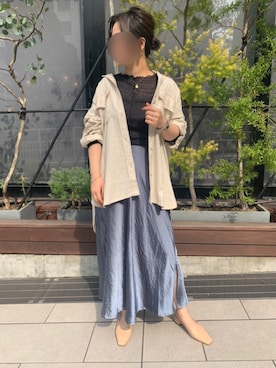 「Aunt Marie's（アントマリーズ）のアイテム（サンダル）」を使った、keiei*さん（レディース・158cm）の春コーディネート