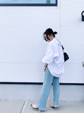「Aunt Marie's（アントマリーズ）のアイテム（その他パンツ）」を使った、keiei*さん（レディース・158cm）の春コーディネート