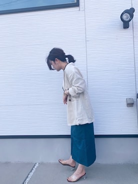 「Aunt Marie's（アントマリーズ）のアイテム（ニット/セーター）」を使った、keiei*さん（レディース・158cm）の春コーディネート
