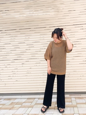 「frames RAY CASSIN（フレームスレイカズン）のアイテム（トップス）」を使った、keiei*さん（レディース・158cm）の夏コーディネート