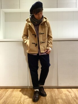 ダッフルコートを使った マフラーぐるぐる のメンズ人気ファッションコーディネート ユーザー ショップスタッフ Wear