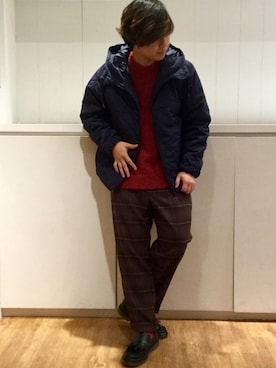 「タッセルローファー」｜「アイテム（ブルゾン）」を使った、いしかわさん（メンズ・168cm）の冬コーディネート