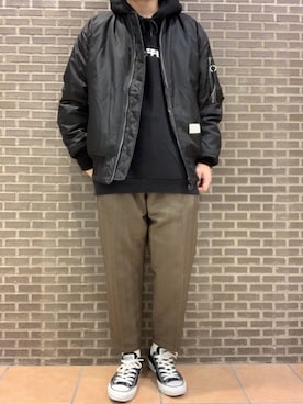 「NO COFFEE（ノーコーヒー）のアイテム（ジャケット/アウター）」を使った、いしかわさん（メンズ・168cm）の冬コーディネート
