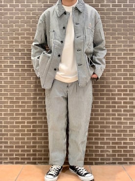 「CANTON（キャントン）のアイテム」を使った、いしかわさん（メンズ・168cm）の冬コーディネート