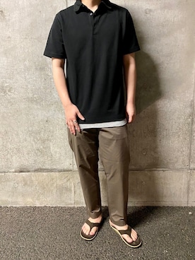 「GLOBAL WORK（グローバルワーク）のアイテム（ポロシャツ）」を使った、いしかわさん（メンズ・168cm）の春コーディネート
