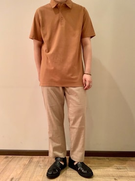 「GLOBAL WORK（グローバルワーク）のアイテム（ポロシャツ）」を使った、いしかわさん（メンズ・168cm）の夏コーディネート