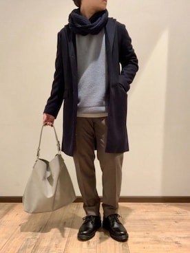 「GLOBAL WORK（グローバルワーク）のアイテム（ネックウォーマー/スヌード）」を使った、いしかわさん（メンズ・168cm）の冬コーディネート